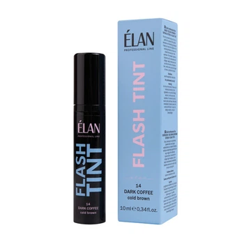 Краска для бровей и ресниц Flash Tint 14 Dark Coffee (cold brown) коричневая ELAN, 10 мл