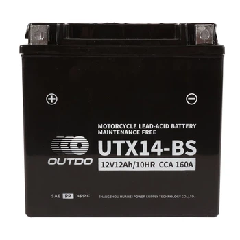 Мото аккумулятор OUTDO Moto AGM 6CT 12Ah L+ UTX14-BS