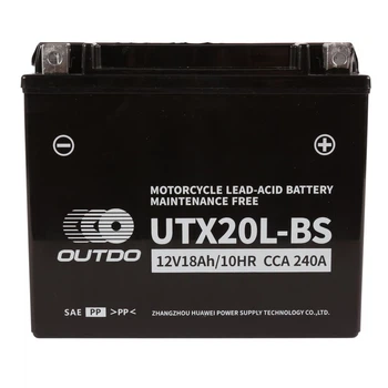 Мото аккумулятор OUTDO Moto AGM 6CT 18Ah R+ UTX20L-BS