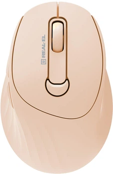 Мышь Real-El RM-370W Wireless Beige (EL123200056)