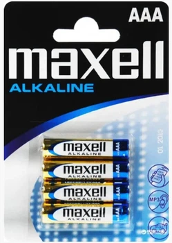 Батарейки Maxell Alkaline AAA/LR03 4шт/уп blister