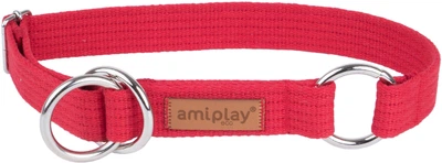 Нашийник для собак Amiplay Cotton півзачіпний XXL Червоний (5907563210622)