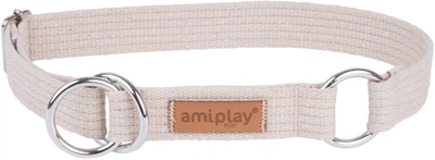 Нашийник для собак Amiplay Cotton півзачіпний XL Бежевий (5906160224759)