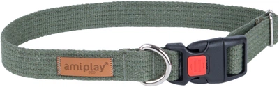 Нашийник для собак Amiplay Cotton регульований з блокадою XL Хакі (5907563223479)