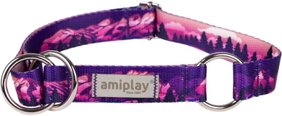 Нашийник для собак Amiplay BeNature півзачіпний XL Mountains (5907563306097)