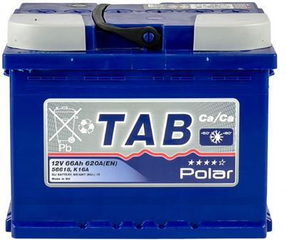 Автомобільний акумулятор 66 Ah/12V TAB Polar Blue (1) (121 166)