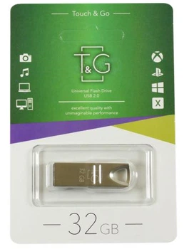 Флеш накопитель USB 32Gb T&G Metal TG117, Silver, USB 2.0 (TG117SL-32G)