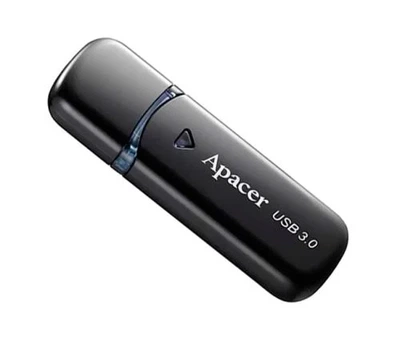 Флеш накопитель USB 64Gb Apacer AH355, Black, USB 3.2 Gen 1 (AP64GAH355B-1)