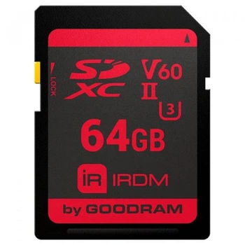 Карта памяти SDXC, 64Gb, Goodram IRDM S6B0 (IR-S6B0-0640R11)