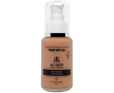 Крем AG SKIN DNA Repair SPF Shield Moisturising Cream Tone SPF 50+ с тоном для увлажнения и выравнивания кожи лица, 50 мл
