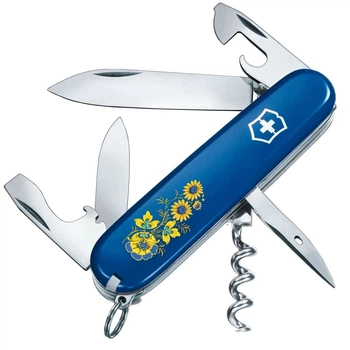 Ніж складаний, мультитул Victorinox Spartan UKRAINE (91мм, 12 функцій), синій 1.3603.2_T1050u
