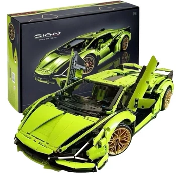 Конструктор Technic Lamborghini Sian FKP 37 Автомобиль Суперкар Ламборгини Сиан салатовый