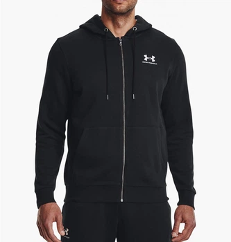Кофта мужская Under Armour Essential Fleece Fz Hood-Blk Black MD Чорний 1373881-001