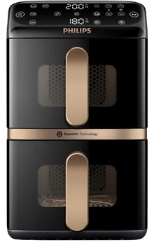 Frytkownica beztłuszczowa Philips Series 4000 Ovi Stacked Dual Basket NA462/70