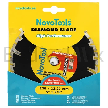 Диск алмазний відрізний NovoTools Profi 230x8x22,23 мм Глибокий різ турбований