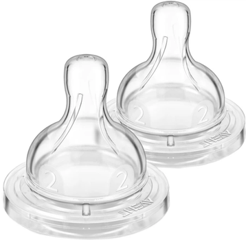 Соска силиконовая Philips AVENT Анти-Колик, медленый поток, от 1 мес., 2 шт.