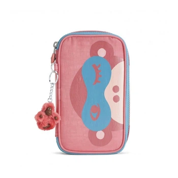 Футляр для ручек детский текстильный розовый Kipling BTS / P Monkey Face 50 PENS PLUS K00228_24T