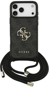 Etui Guess 4G Big Logo Cord Stap Crossbody do Apple iPhone 17 Pro Max Black (3666339526764)