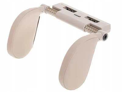 Zaglowek samochodowy KIK poduszka podrozna regulowany Bezowy (KX5705_1)