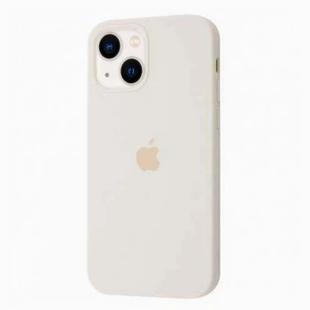 Чехол-накладка Silicone Full case для IPhone 13 Antique white (19) бежевый