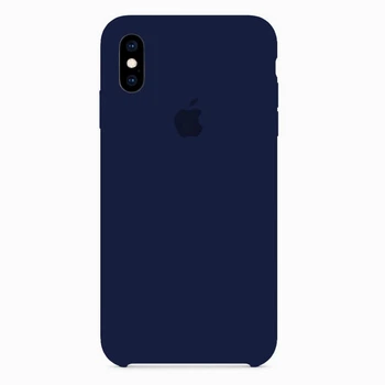 Чохол-накладка Silicone case для IPhone Xs max Dark blue темно синій