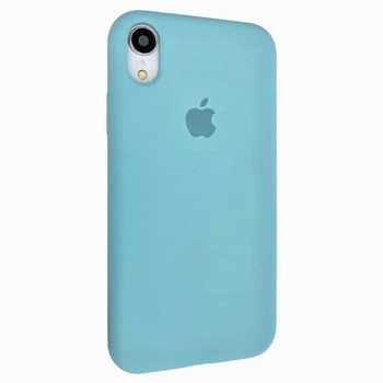 Чехол-накладка Silicone case для IPhone Xr Sea Blue бирюза
