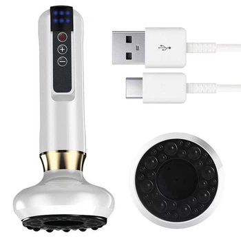 Вакуумный массажер антицеллюлитный USB 6 режимов белый (CG23458148801)