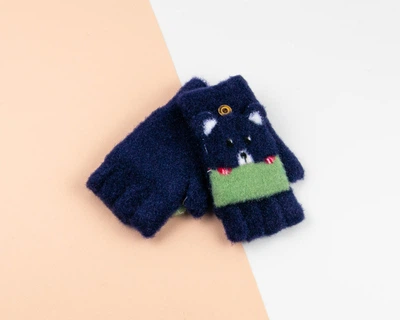 Перчатки (митенки) детские на 3-6 лет зимние (арт. 25-3-31) Синий