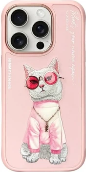 Панель Nimmy Glasses Cool Cat для Apple iPhone 16 Pro Pink (6971080319341)