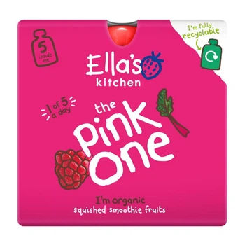 Набір Ella's Kitchen BIO PINK ONE пюре фруктове з ревенем для дітей від 6 місяців 5х90 г