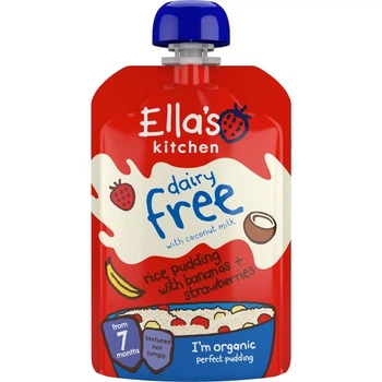 Пюре фруктове з рисом Ella's Kitchen BIO Банан та полуниця для дітей від 7 місяців 80 г