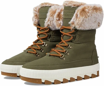 Ботинки женские Sperry 41р, зеленые/хаки
