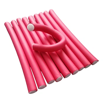 Бигуди-бумеранги Magic Curler из пенорезины, диаметр 18 мм, 10 шт в наборе розовые