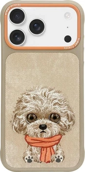 Etui plecki Nimmy Big Eyed Pet 2.0 Dog Apple iPhone 17 Beige (6971080313301)