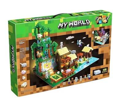 Конструктор Minecraft Деревня в джунглях з LED-подсветкой на 2106 деталей (6651)