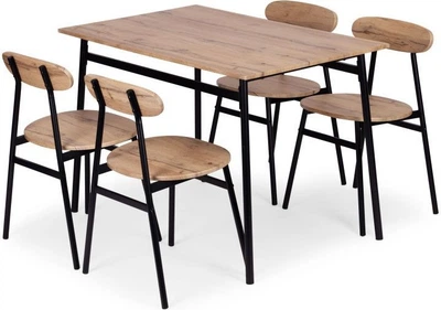 Zestaw mebli ModernHome by Multistore stół do jadalni 110 x 70 cm, 4 krzesła (OSLO-O)