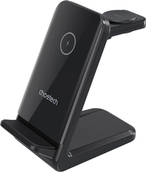Бездротовий зарядний пристрій Choetech 3-в-1 15W Black (T608-F)