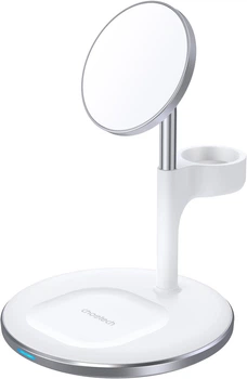 Бездротовий зарядний пристрій Choetech 2 в 1 магнітний Magnetic wireless charger station for Apple (T586-F)