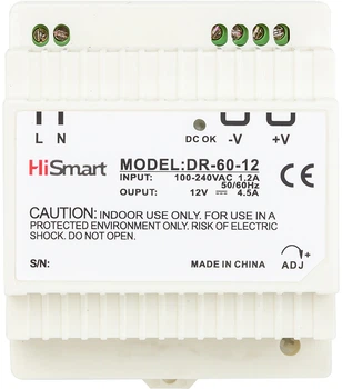 Zasilacz HiSmart 12V 4.5A 60W DIN (DR-60-12)