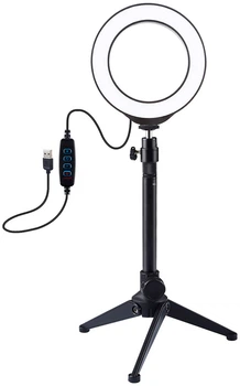 Lampa pierścieniowa LED Puluz PKT3031 4.7" + biurkowy statyw