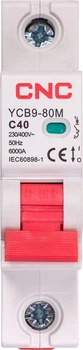 Модульний автоматичний вимикач CNC Electric YCB9-80M 1P C40 6ka (NV821464)