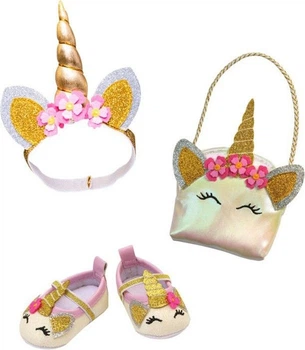 Akcesoria dla lalek Heless Glitter Unicorn 30-34 cm 3 elementy 1520453 (4001949023118)
