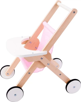 Візок для ляльок Engelhart Toys дерев'яний Рожевий 1750217 (8716096018400)