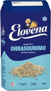 Упаковка Ячменная крупа ELOVENA 1 кг х 8 шт