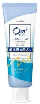 Зубна паста для білизни зубів та проти нальоту SunStar Ora2 Me Stain Clear Paste Натуральна мʼята 130 г (4901616011007)