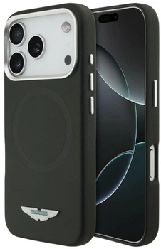 Панель Aston Martin HC FW Logo MagSafe для Apple iPhone 17 Pro Max Black (3666339533243)