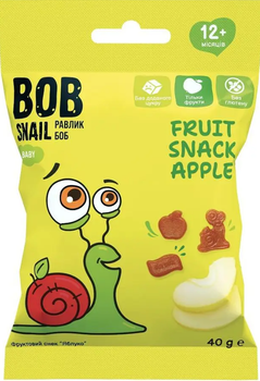 Натуральні снеки для дітей Bob Snail Яблуко 40 г