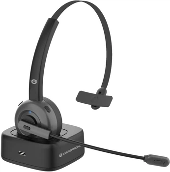 Słuchawki Conceptronic Bluetooth Mono Headset Bezprzewodowe ze Stacją Dokującą Czarne (POLONA03BD)