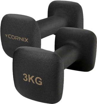 Гантели виниловые Cornix Square 2 x 3 кг XR-0408 Black