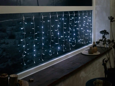 Гірлянда — штора Livarno Home 96 LED 176х48 см + таймер, гірлянда завіса IP44 (P1-00308)